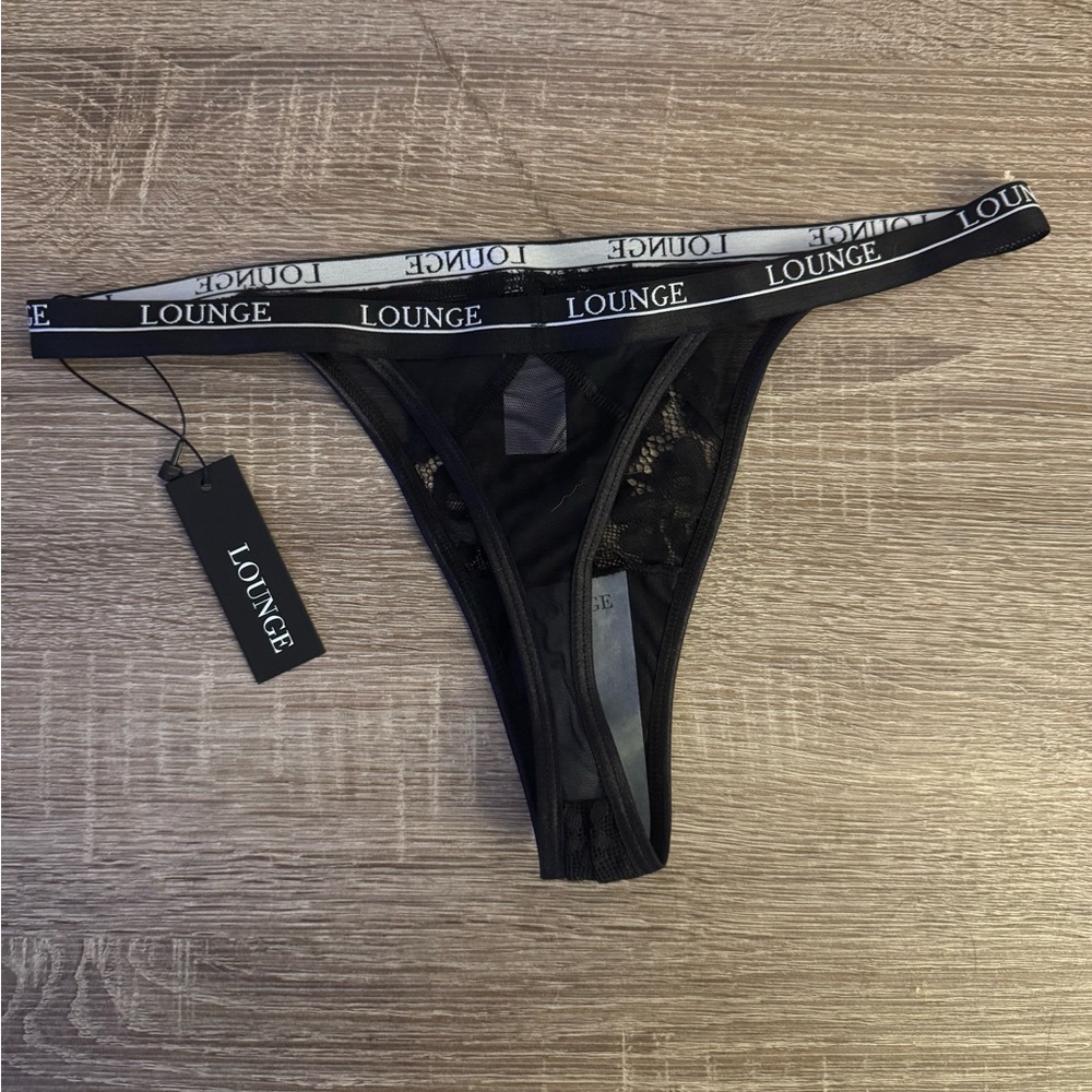 Lounge black blossom thong size S (set of 2) - Picture 3 of 5